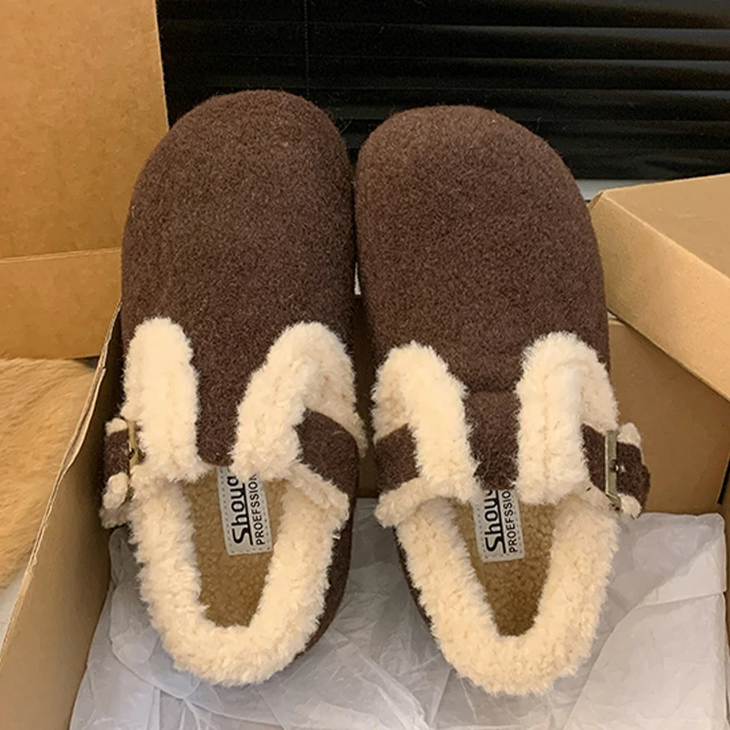 Женские зимние ботильоны на меху плоской подошве теплая повседневная замшевая