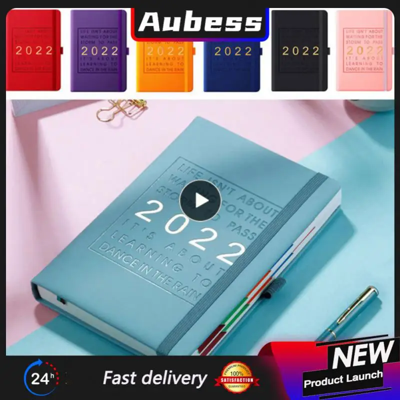 

2022 A5 planner notebooks Super thick PU Leather cover Planner diary journal notebook School office supplies Writing Stationery