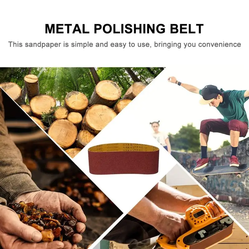 

14pcs Sandpapers Useful Convenient Wearable Sanding Belt Abrasive Belt for Wood Furniture