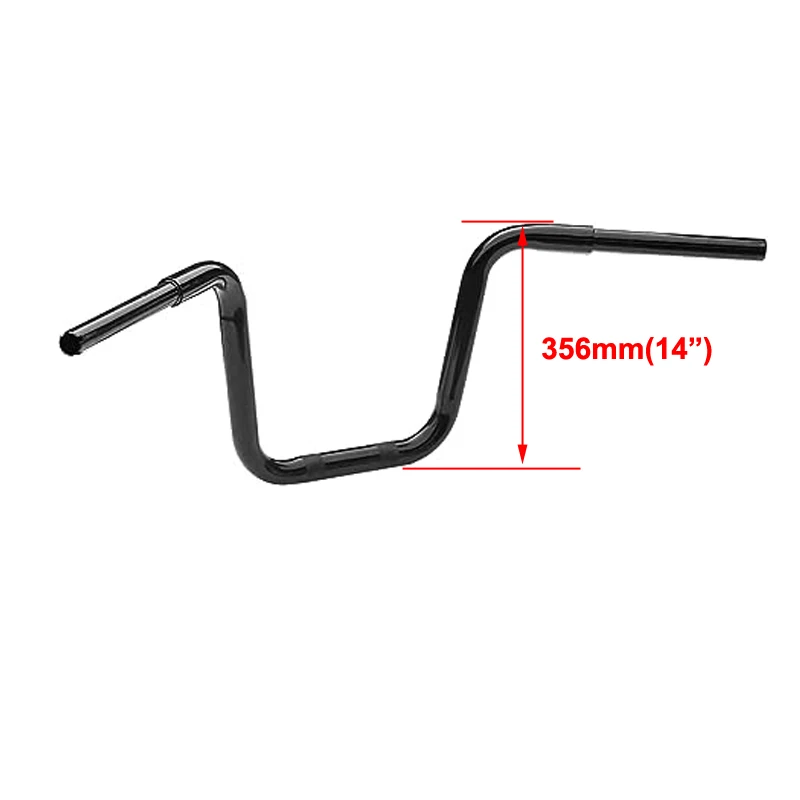 

HCMT глянцевые черные вешалки для Ape 12 дюймов и 14 дюймов Rise 1 1/4 дюйма Fat 1,25 дюйма, зажимные ручки для Harley 2018 + Softail & 2014 + Road King