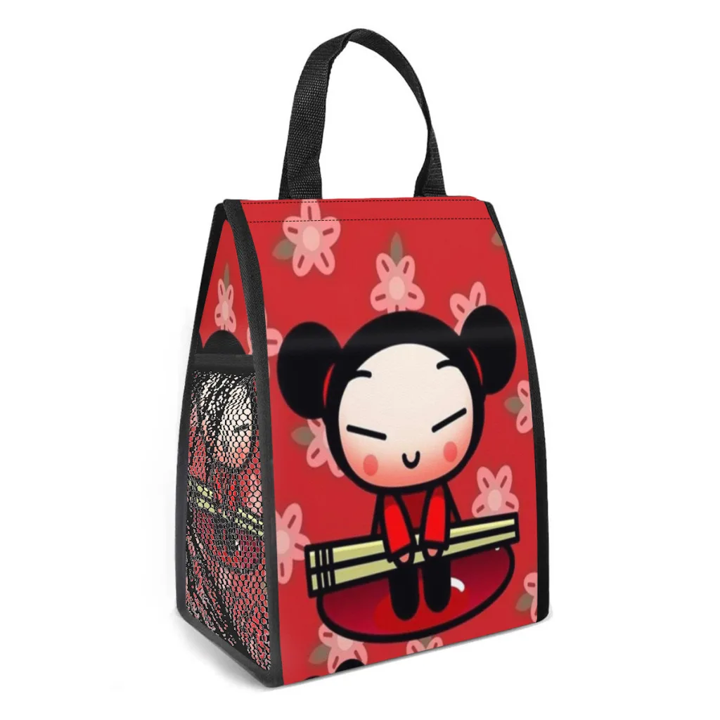 Изолированная сумка для обеда с милым рисунком Pucca Garu женщин многоразовый
