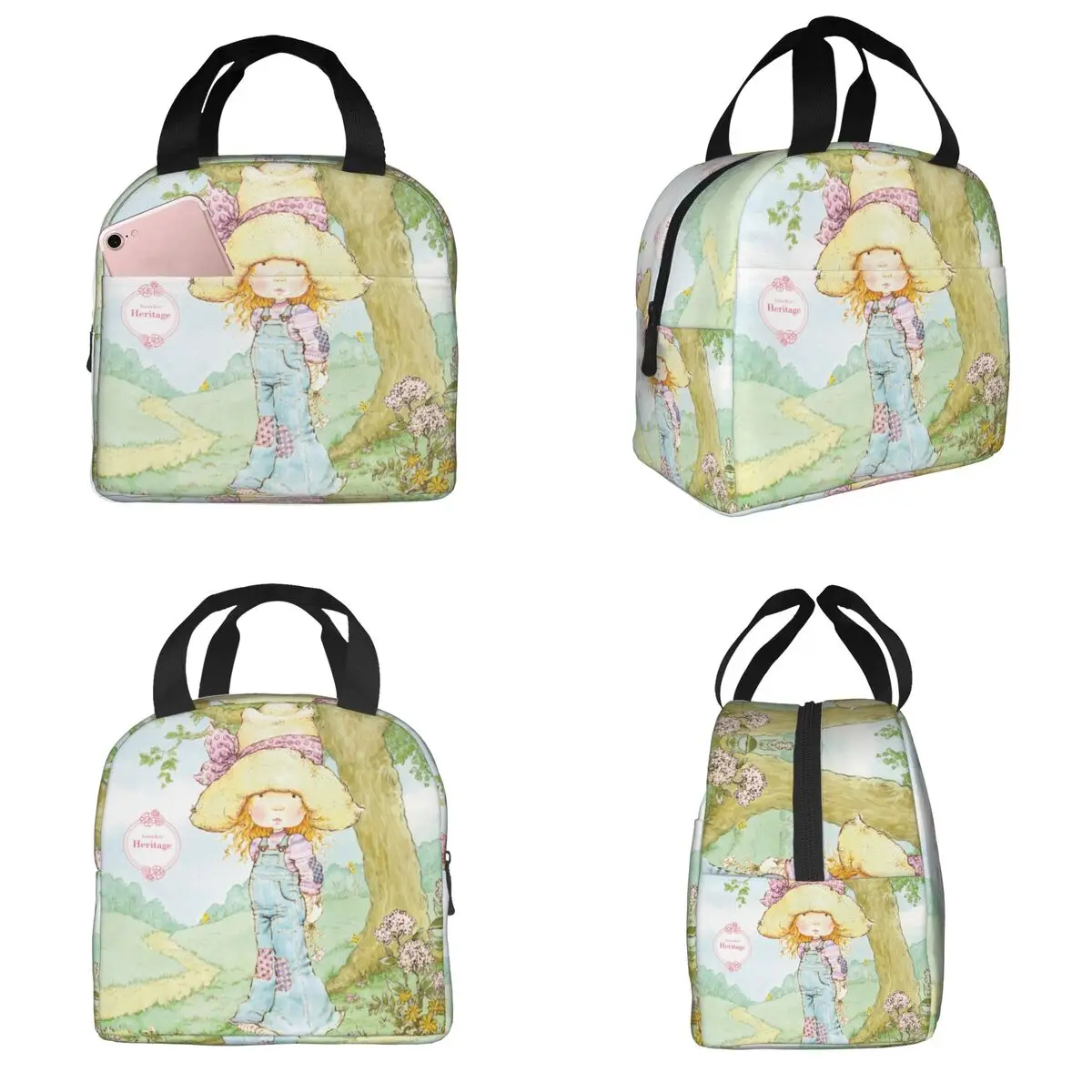 Милый Ланч-бокс с героями мультфильмов Сара Кэй аксессуары изолированная