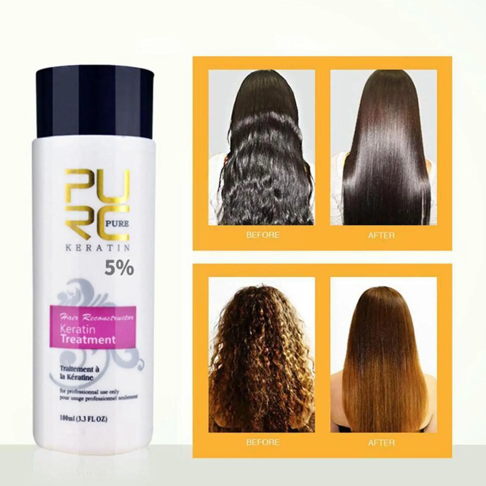 

Treatment Straightening Hair Oil Brazilian Repair Dry Frizz Softening Straightening For Deep Curly Hair Treatment Salon Pro K6M2