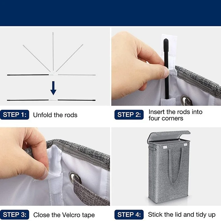 Корзина для белья из растительного волокна от CH CACILLO 45 л разделенный дизайн с