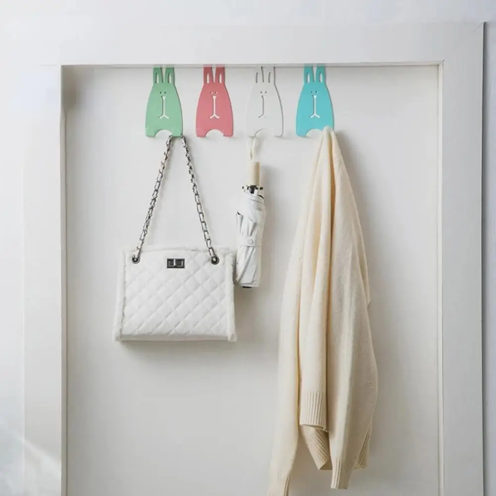 

Bedroom Kitchen Punch Free Coat Hook Not Damage Door Wardrobe Wall Hanger Hang Bag Clothes Towels Home Storage Shelf Household