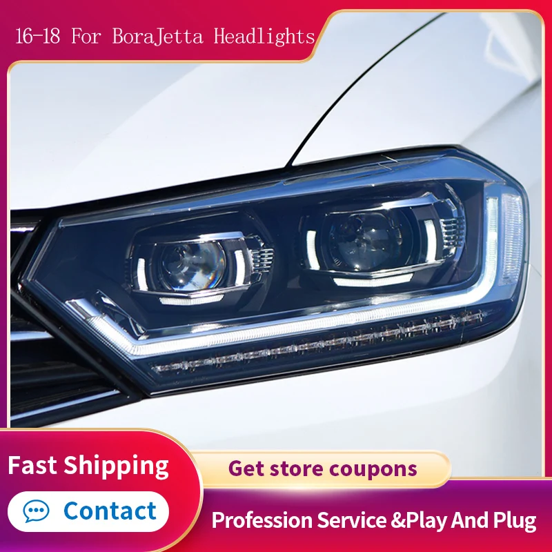 

For Volkswagen For BoraJetta Light 2016-2018 LED headlight LED Headl Lamp Car Assembly