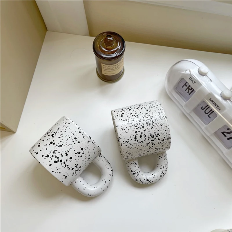 

Южная Корея, кружка для жира, чернила для брызг, керамическая кружка, кружка с пятнистым рисунком, Простая Офисная чашка для кофе, домашняя к...