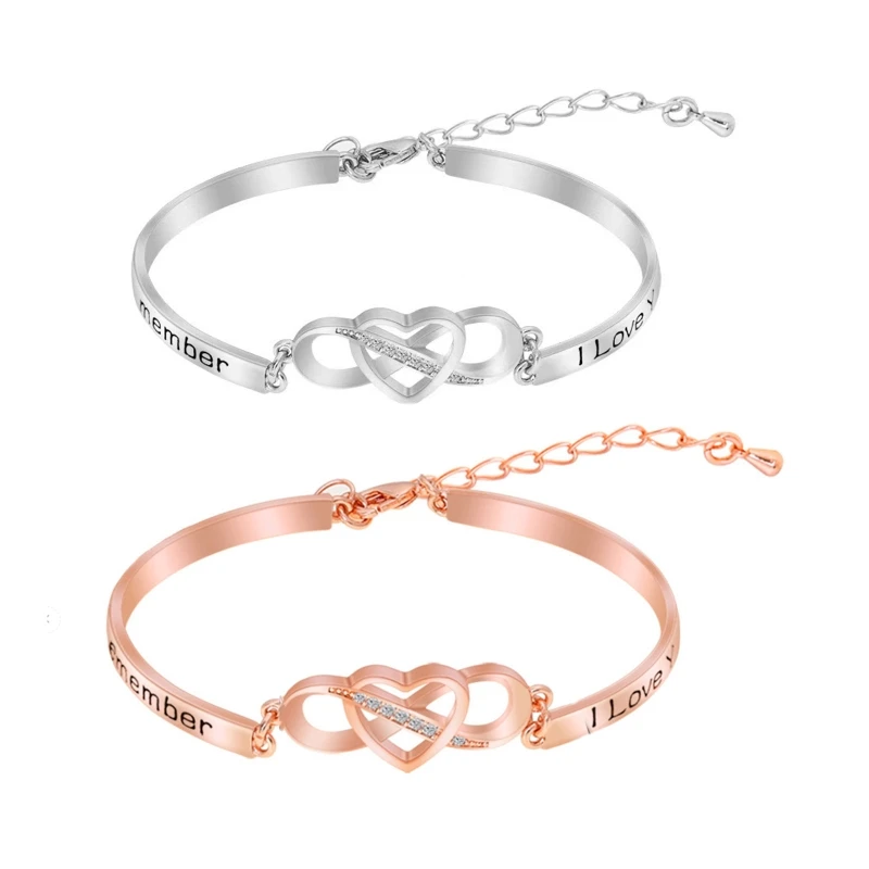 

for infinity Heart Symbol Charm Bracelet for Women Adjustable Mother's Day Jewel