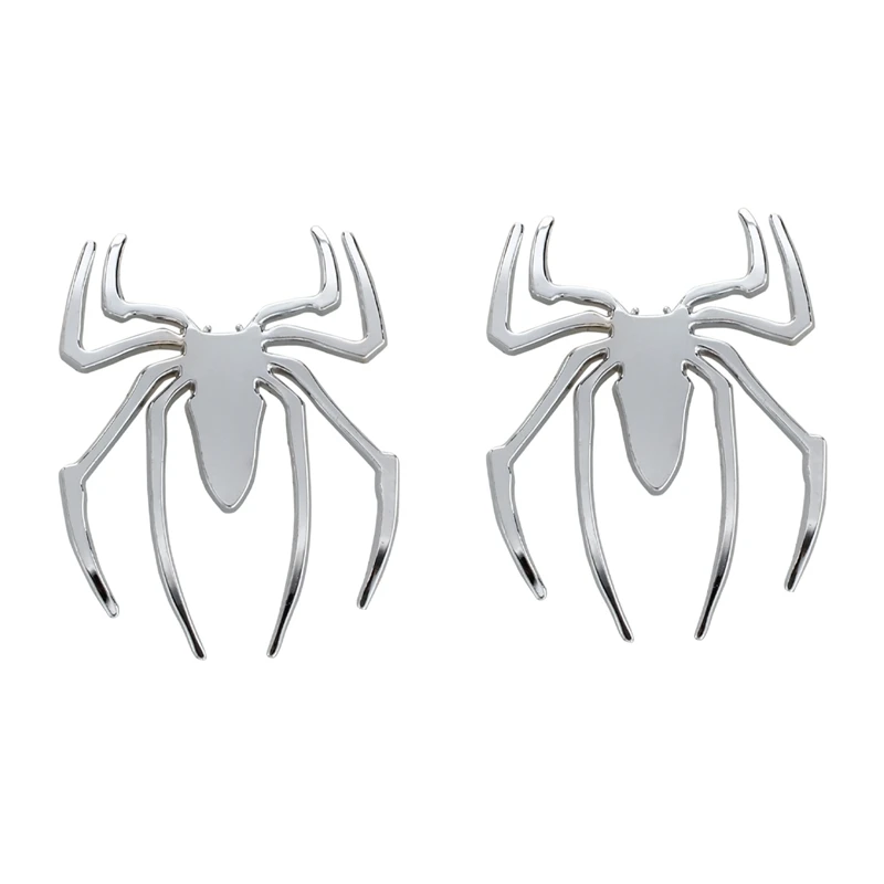 

2X Emblem Spider Track 3D Chrome Car Motor Car Decal Sticker Badge Silver