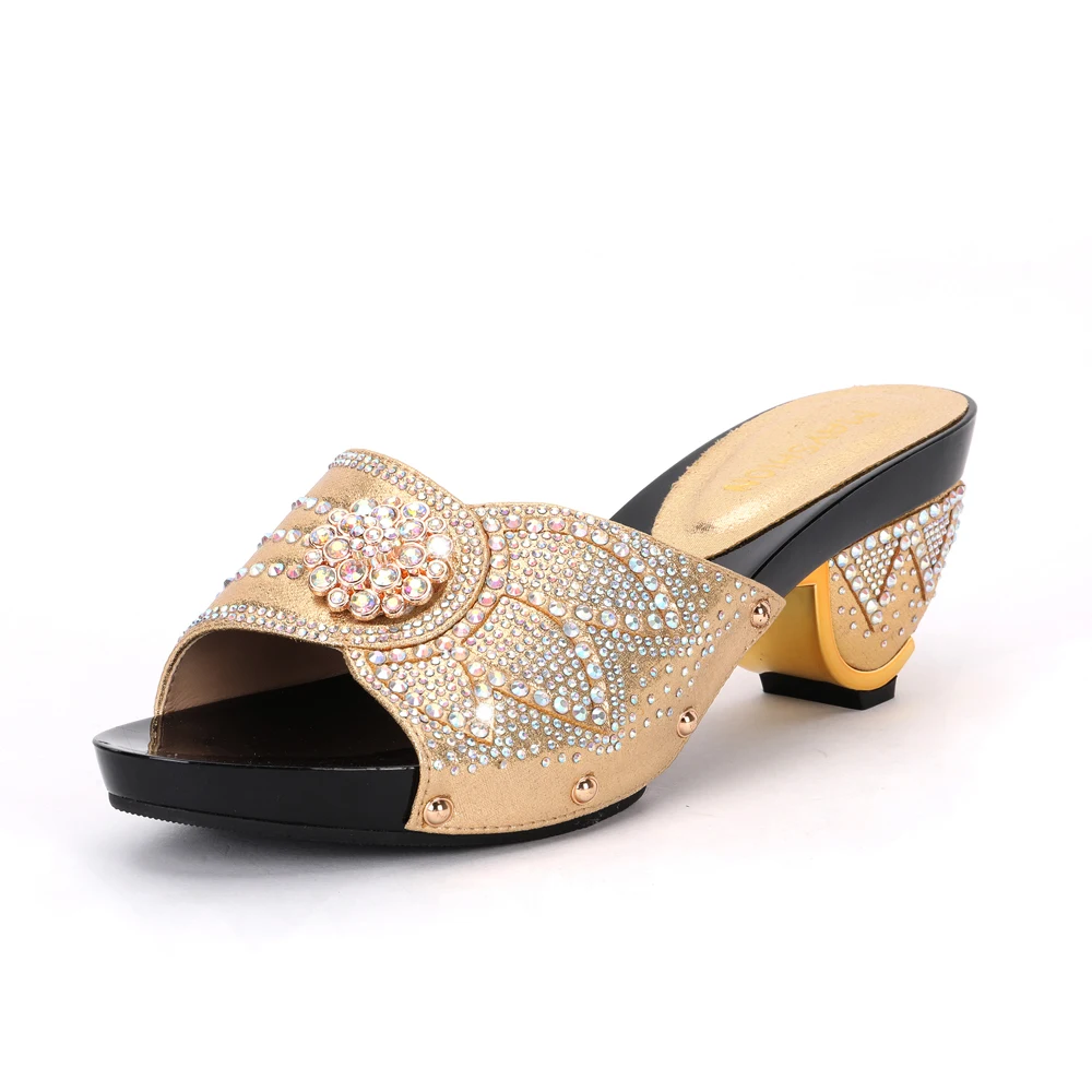 

Purple Shoes Shiny Sexy High Heel Summer Sandals Party In Nigerian Wedding with Platform Shoes Woman Latest Slippers for Ladies