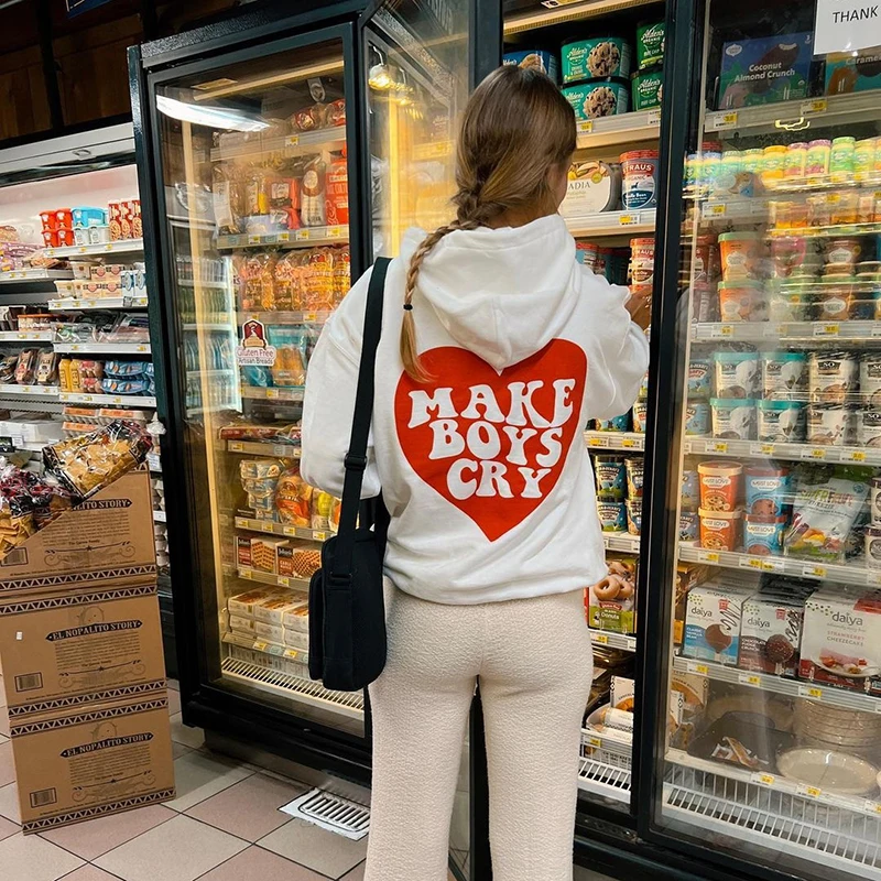 Y2K letter Print emo girl fairy grunge Streetwear Oversize Harajuku Goth Cute  Long Sleeve Sweatshirt love fashion y2k punk emo