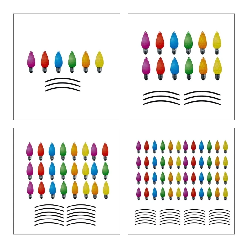 

Christmas Light Bulb Line Stickers Reflective XmasLights Bulb Sticker Dropship