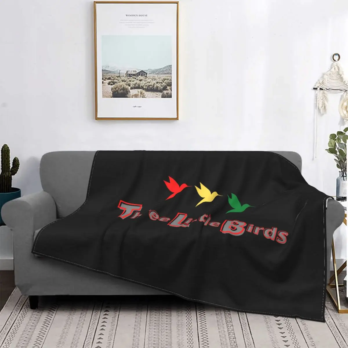 

Ajax Bob Marley 3 Little Birds Colorful Blanket Fleece Decoration Multifunction Warm Throw Blankets for Bed Travel Bedspread