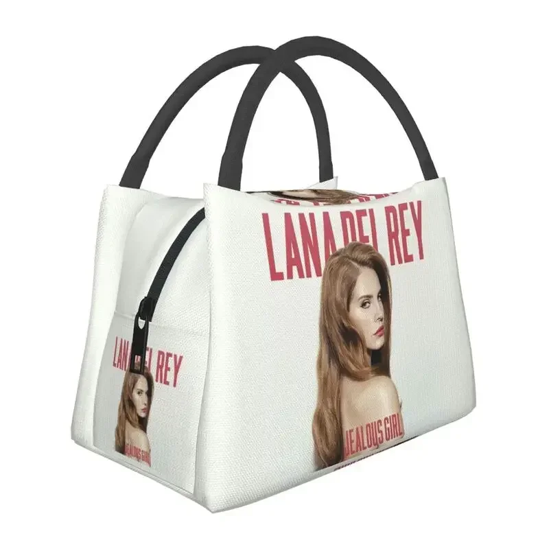 

Jealous Girl Lana Del Rey Thermal Insulated Lunch Bags Women Portable Lunch Container for Work Travel Storage Meal Food Box