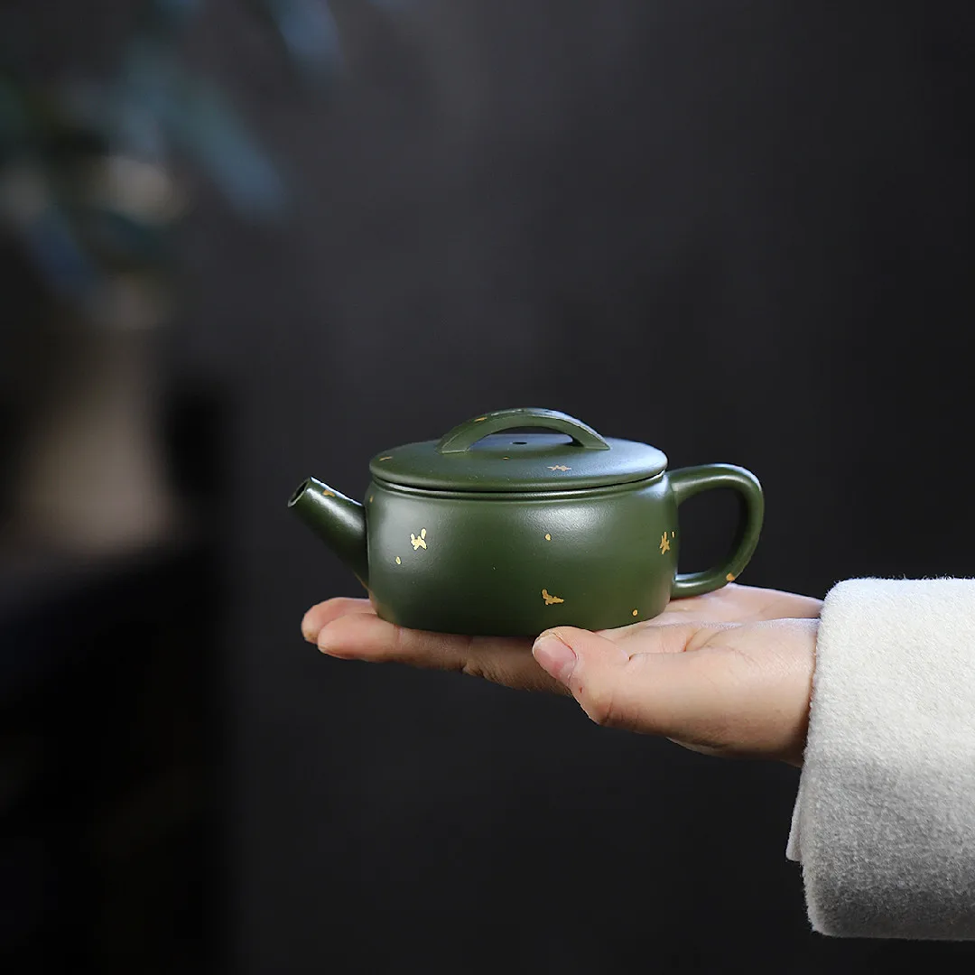 Высокое качество Исин фиолетовый глиняный чайник руда нефрит зеленый ручной