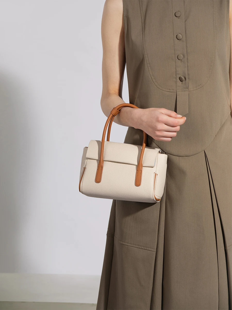 VENOF 2024 новинка 100% натуральная кожа маленькая сумка для женщин повседневная через