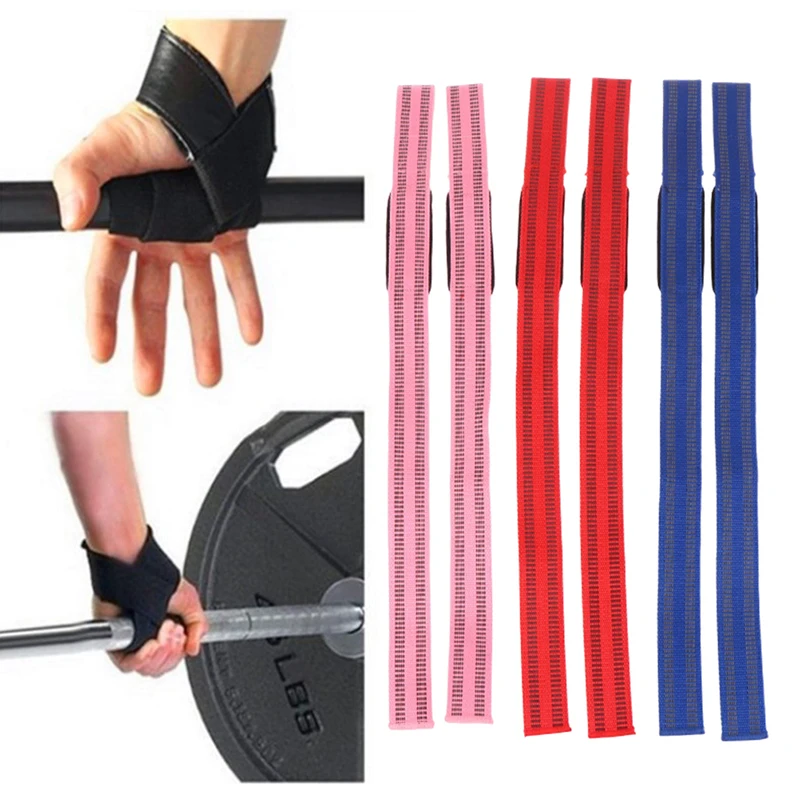 

1 Pair Gym Lifting Straps Fitness Gloves Anti-slip Hand Wraps Wrist Straps Support For Weight Lifting Powerlifting Training