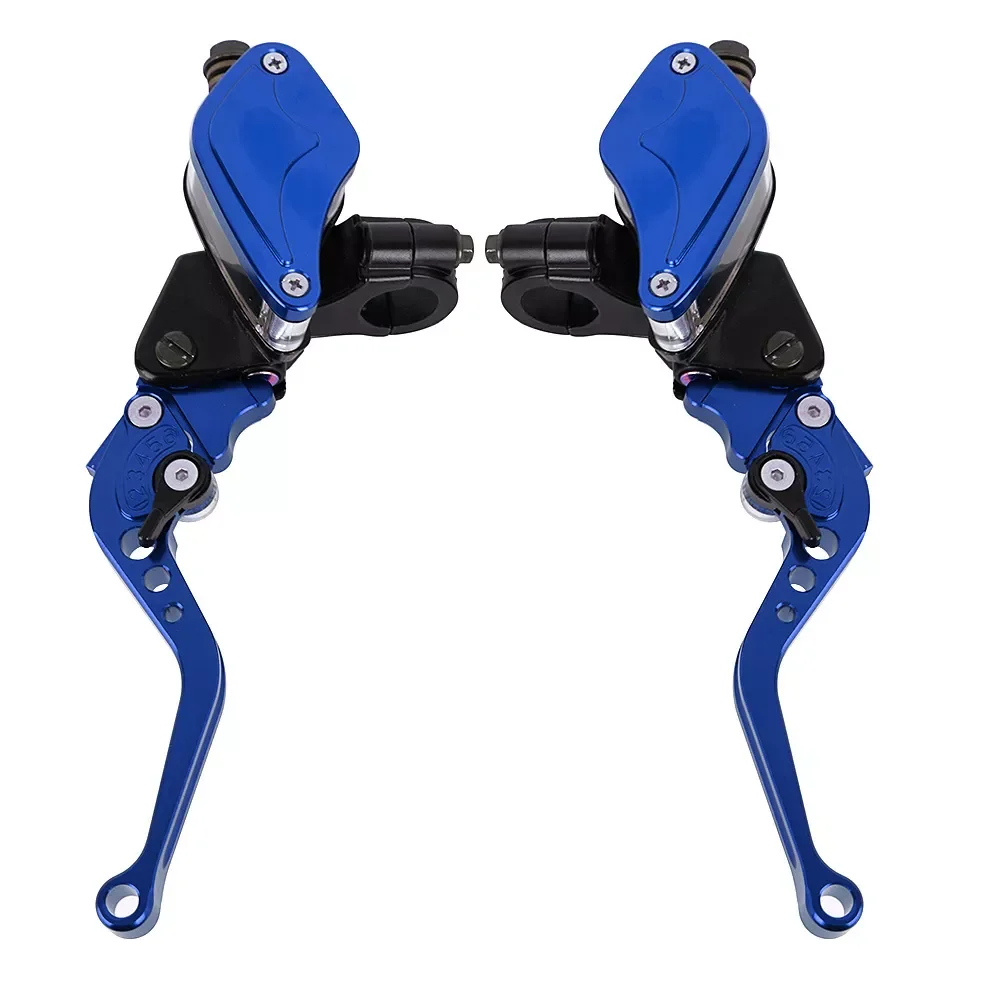 

CNC Aluminum 7/8" 22mm Motorcycle Hydraulic Brake Clutch Lever Set with Master Cylinder Reservoir