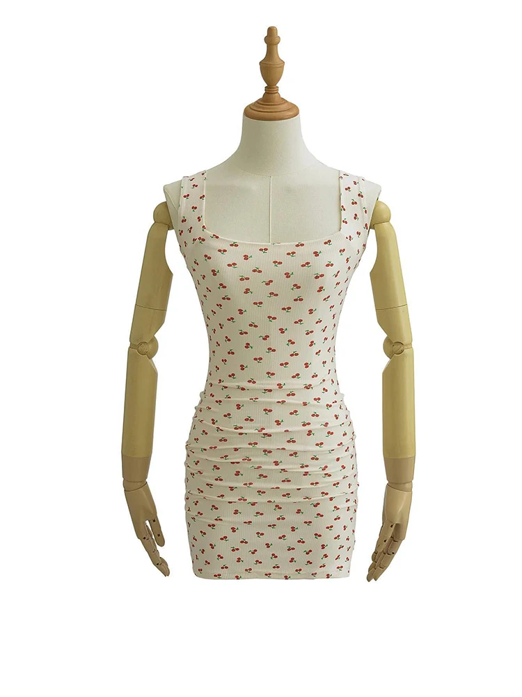 Женское трикотажное платье-чехол без рукавов эластичное облегающее мини-платье