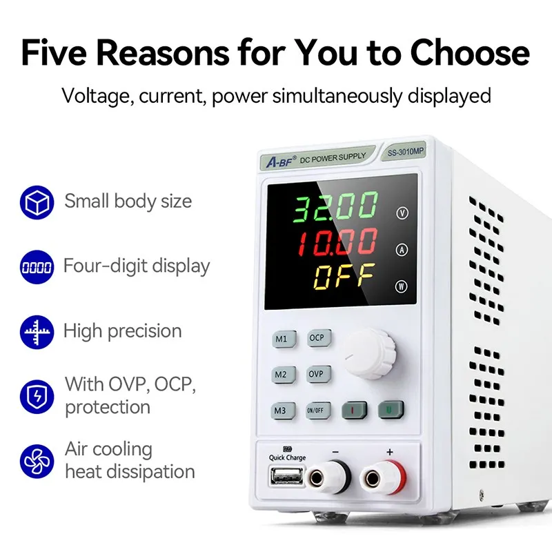 Стандартный источник питания постоянного тока 30 В 10 А программируемый цифровой