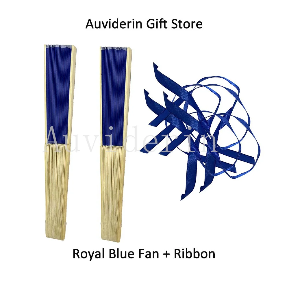 100 шт. ручной веер 110/120 персонализированный складной в тон ленточный бант виде