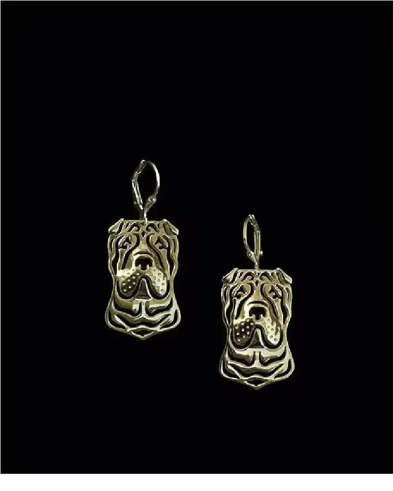 Серьги в стиле хип-хоп китайском шар-пей