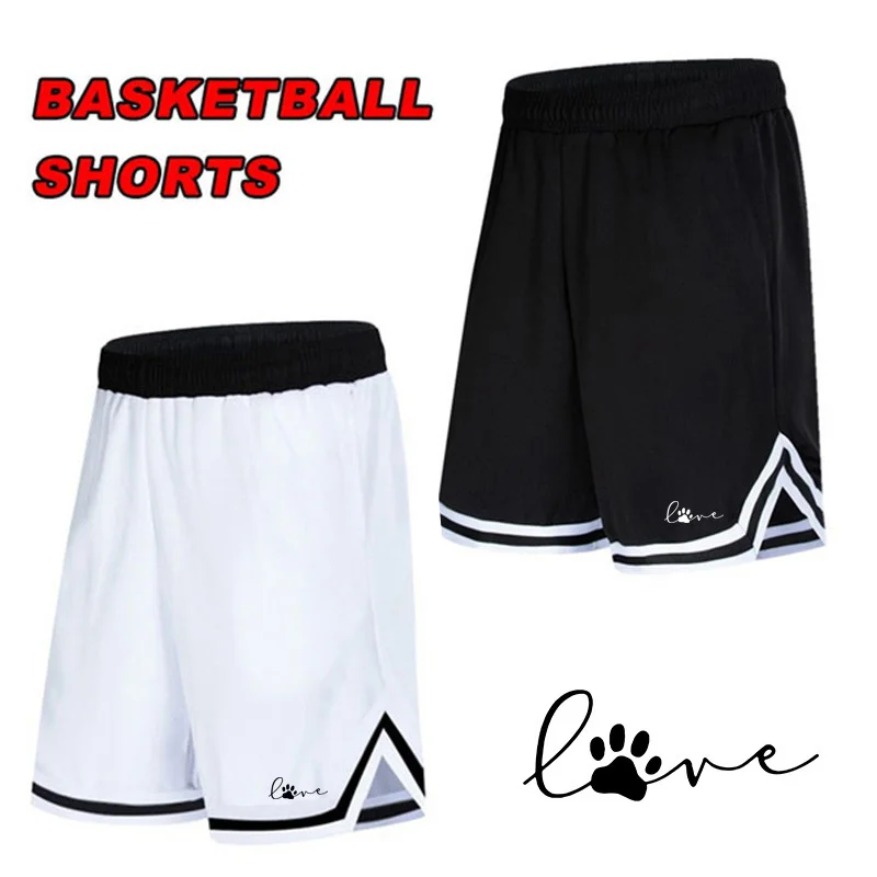 

Love Cat Claw Printin Men's Sorts Summer Baskeall Sorts Comfortable Breatable Sport Fitness Male Tracksuit Pants S-3XL
