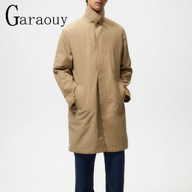 

Garaouy2022 весенне-осеннее Длинное свободное мужское однобортное пальто, модное пальто, длинное дизайнерское пальто для мужчин