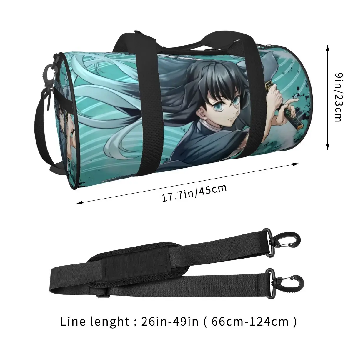 Muichiro Tokito спортивная сумка Demons Slayers дорожные тренировочные спортивные сумки