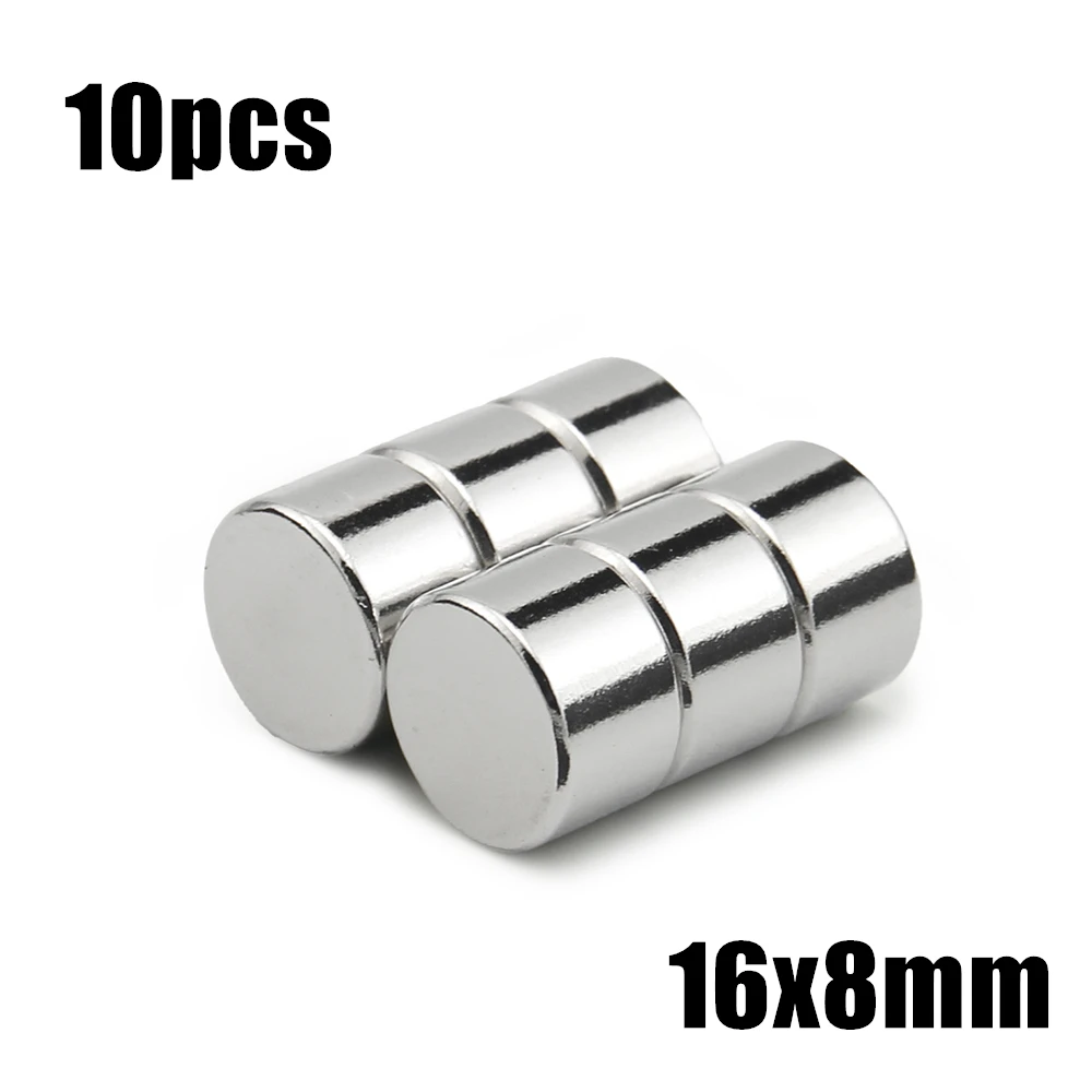 

10 шт., неодимовые магниты NdFeB, 16 х8 мм, диаметр 16 х8 мм