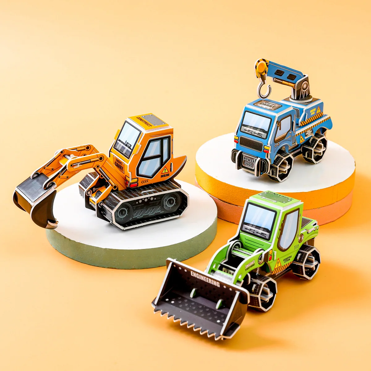 

Paper 3D Engineering Vehicle three-dimensional Jigsaw Puzzle Boys and Girls Kindergarten DIY Manual Early Learning Toys Wholesal