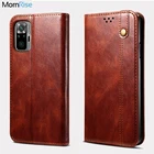 Кожаный чехол-книжка для Xiaomi Redmi Note 10 Pro