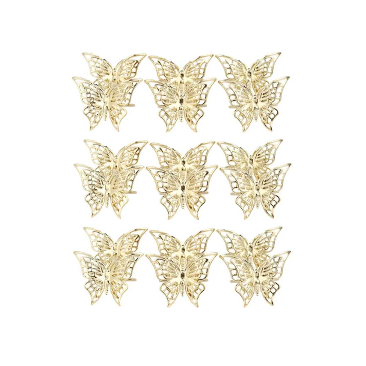 

Golden Butterfly Napkin Ring Napkin Buckle Restaurant Napkin Ring Plating Towel Buckle Hotel Table Decoration