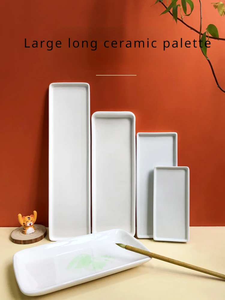 Прямоугольная керамическая пигментная тарелка легкая в чистке художественная