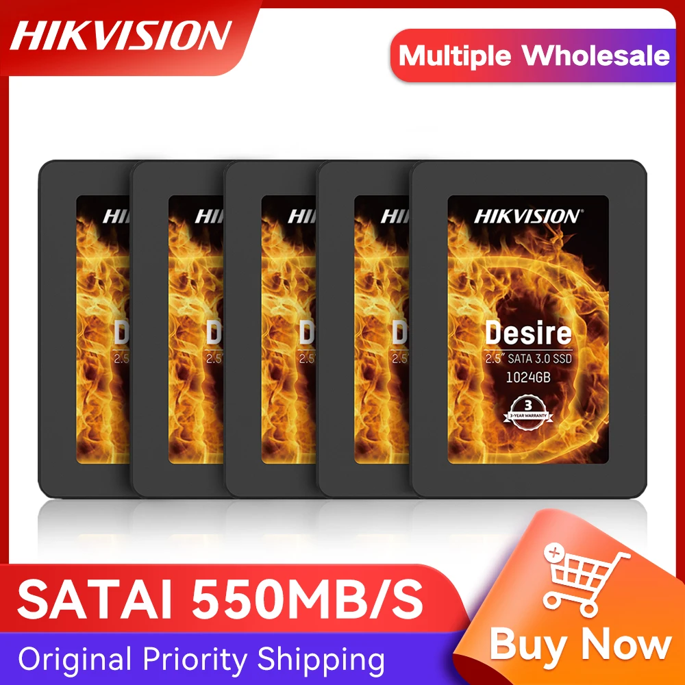 

Hikvision SSD SATA диск Internal Solid State 560 MB/s Hard Disk 128GB 256GB 512GB 1TB For Laptop Desktop