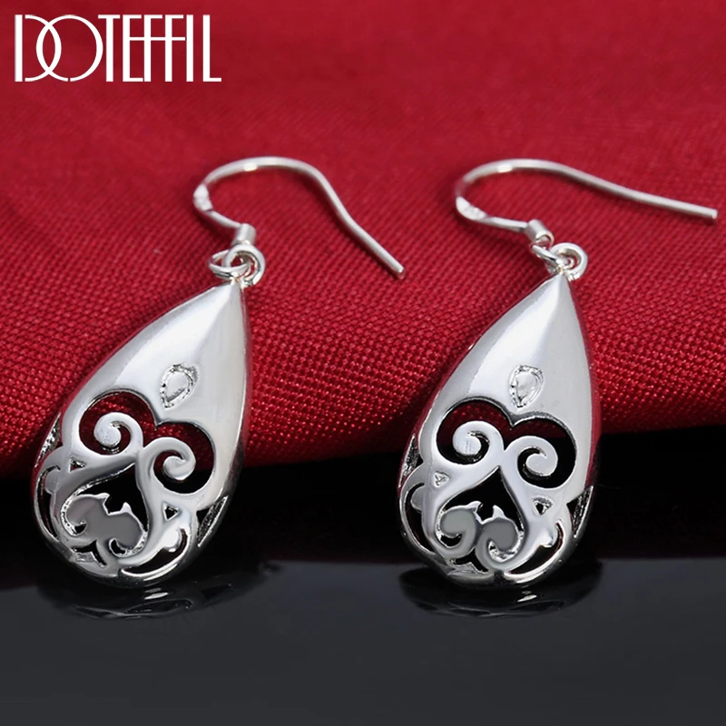 

DOTEFFIL 925 Sterling Silver Grimace Water Droplets Drop Earring For Women Wedding Engagement Halloween Party Jewelry