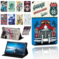 for lenovo smart tab m8 8m8 lte 8tab m10 10 1m10 lte tablet case cute print leather stand adjustable protective cover