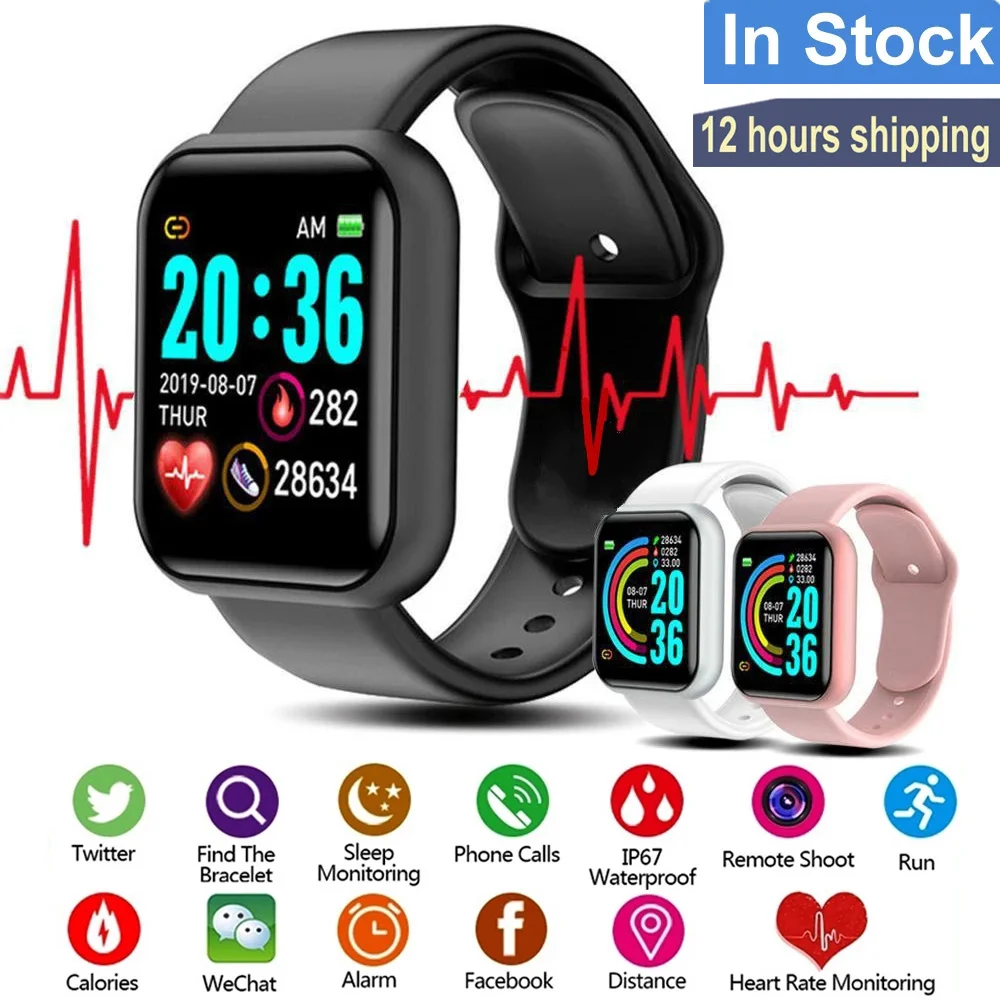 

Xiaomi Y68 Smart Watch Men Women Fitness Tracker Blood Pressure Smartwatches Heart Rate Monitor Bluetooth-Compatible Digital