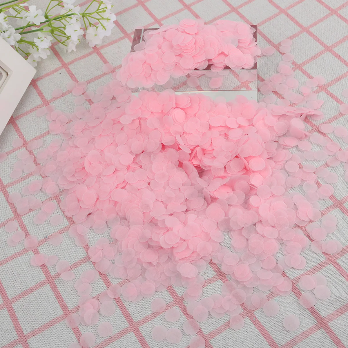 

1cm 50g Pink Tissue Paper Confetti Balloons Sequins Latex Balloon Party Decorations Balloon Accessories