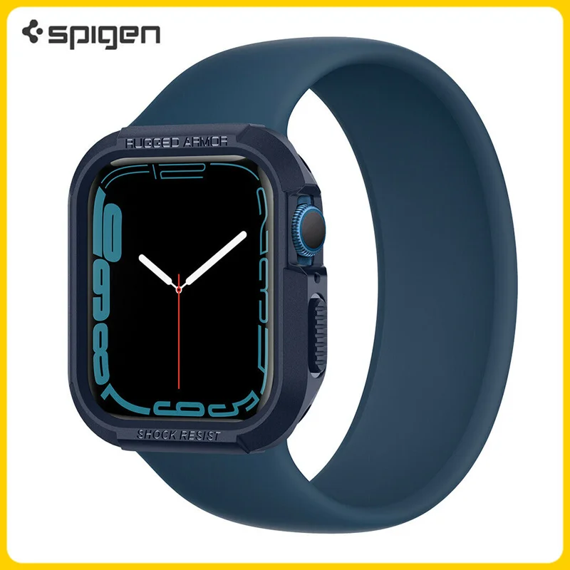 

Original Spigen For Apple Watch Series 7 Case 6 5 4 SE 40mm / 44mm / 41mm / 45mm Silicone Cover