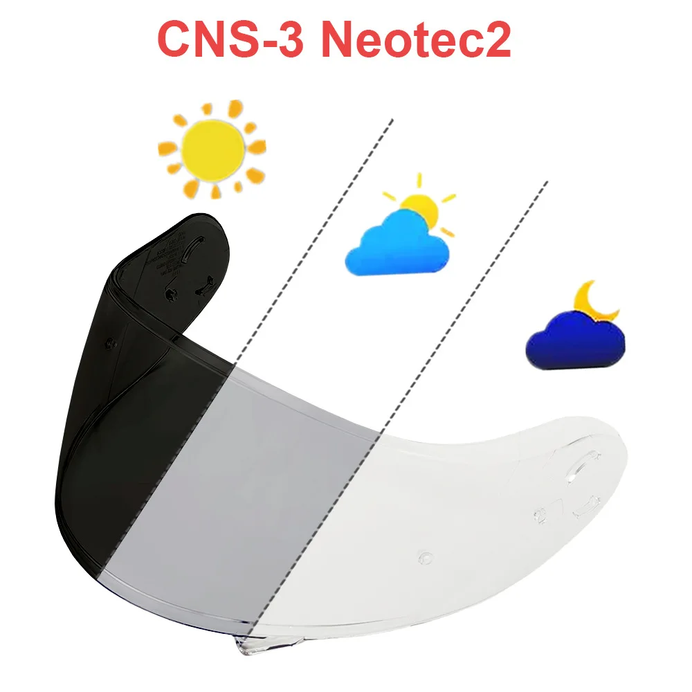 Фотохромный визор Neotec2 с защитой от ветра и УФ-излучения, обеспечивающий четкое видение, замена для модульного шлема SHOEI Neotec 2 CNS-3 (защитное стекло) (art.: 3920dcac299d1) - 3920dcac299d1