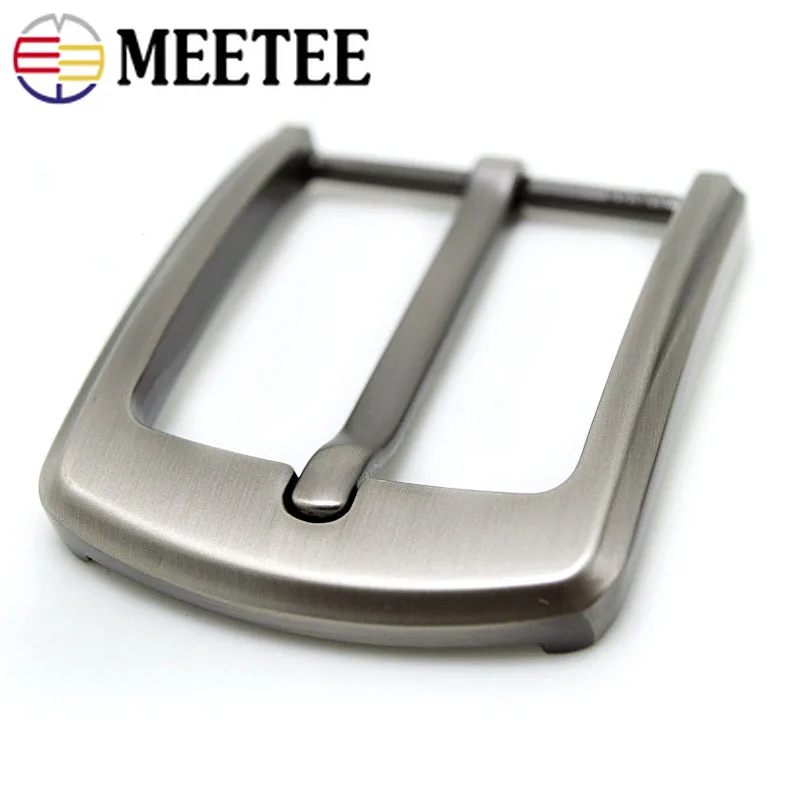 

Meetee 1/2/5pc 40mm Metal Belt Buckles Brushed Pin Buckle Head for Men's Cowboy Hardware Accessory DIY Leather Craft Fit 37-39mm