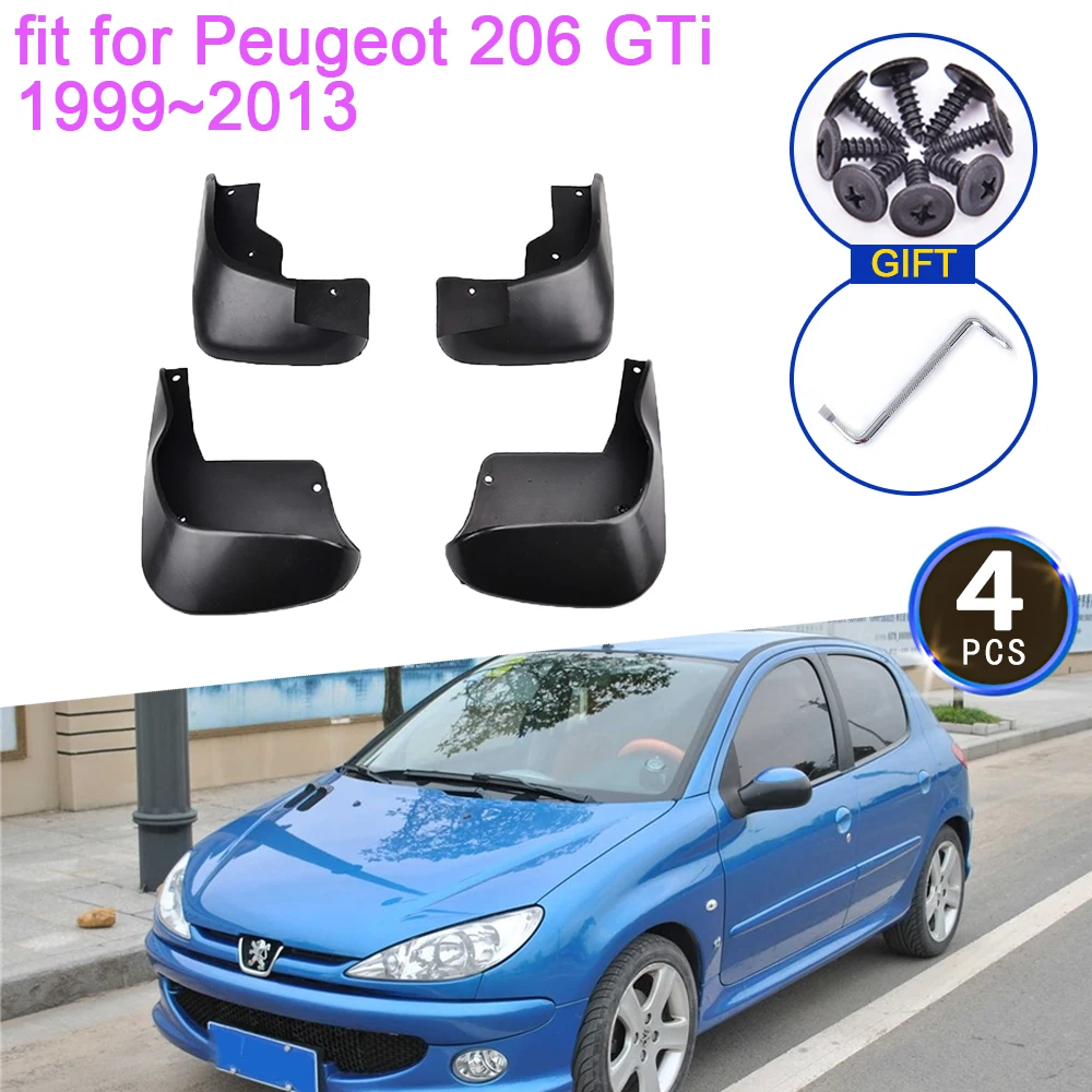 

Mudguards For Peugeot 206 GTi 1999~2013 Accessories 2000 2001 2012 2011 2010 2007 2005 2003 Mudflap Splash Guards Rear Fender