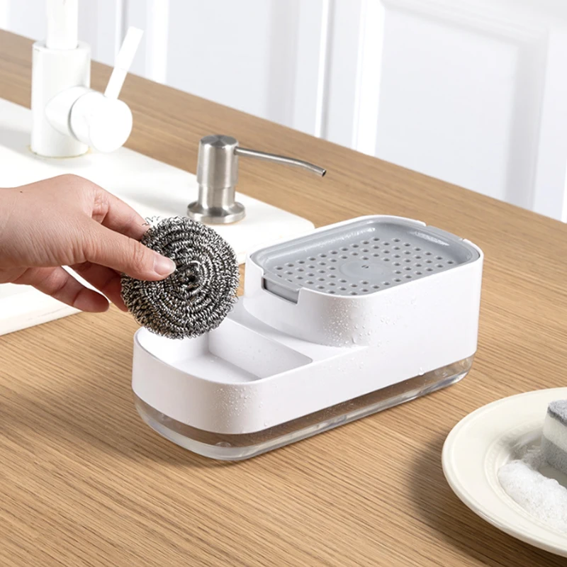 Держатель для губки Ручная Коробка мыла диспенсер жидкости мытья посуды коробка