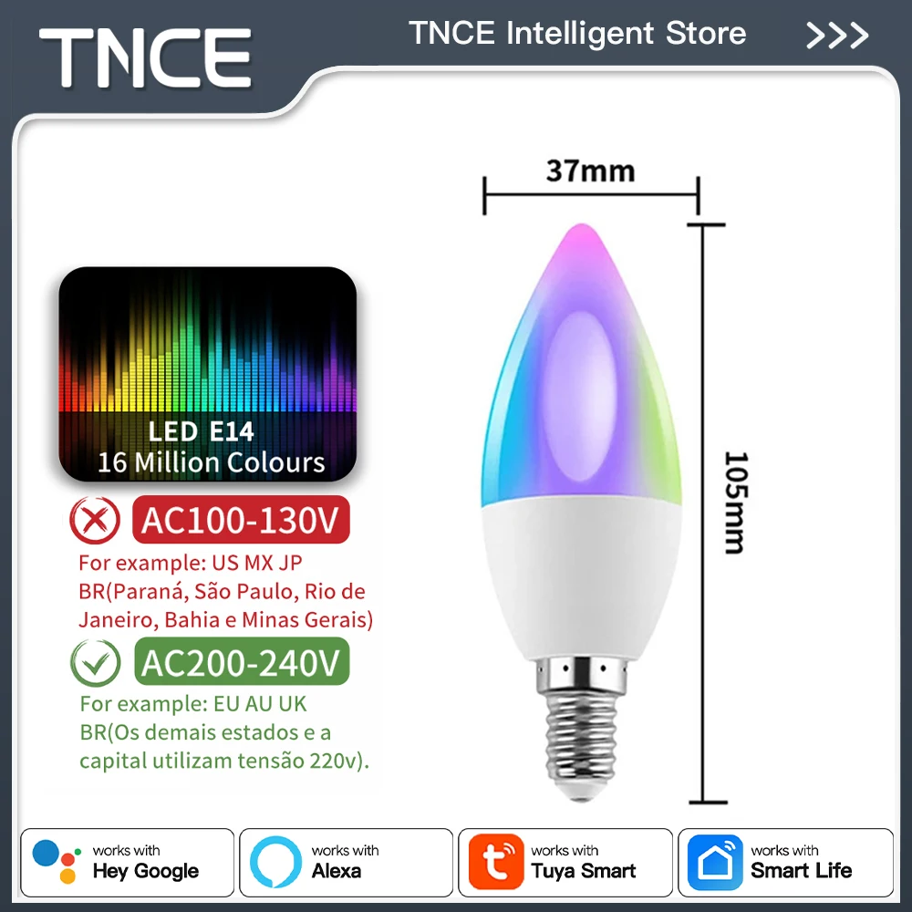 

Светодиодная лампа Smart WiFi/Zigbee Tuya