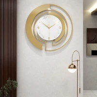golden luxury wall clock modern design mechanism creative electronic wall clock silent living room furniture horloge murale gift