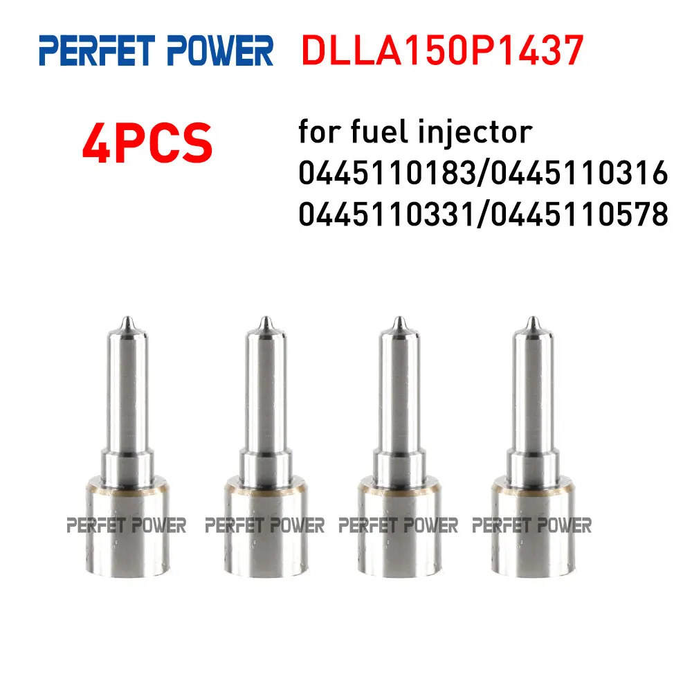 

4 шт. DLLA150P1437, DLLA 150P 1437 Распылительная насадка для 0445110183 0445110316 0445110331 0445110578 0986435102 Топливная форсунка