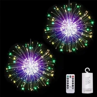 hanging starburst string lights outdoor 180200led 8 modes fairy firework lights for christmas party wedding garland patio decor