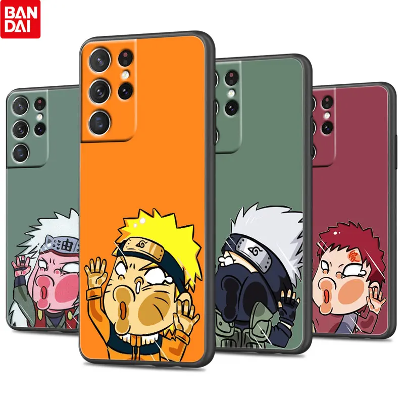 

Cute Naruto Cartoon For Samsung Galaxy S22 S21 S20 Ultra Plus Pro S10 S9 S8 4G 5G Silicone Soft TPU Black Phone Case Funda Coque