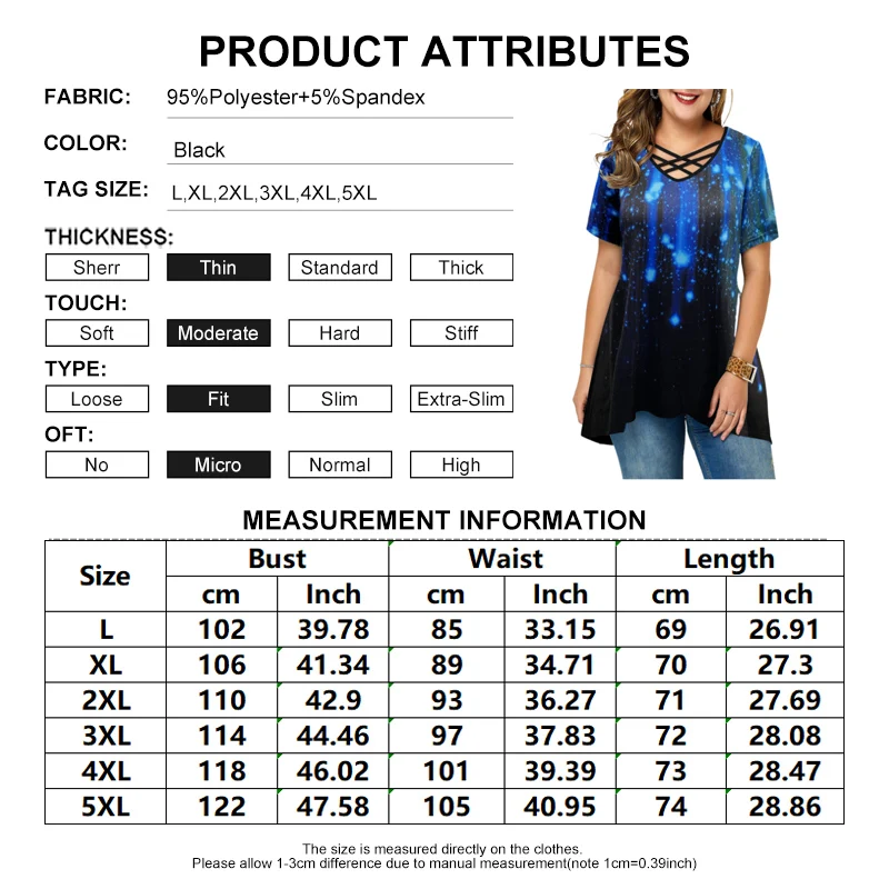 5XL Plus Size Women Gradient Print Tunic T-Shirt Summer 2022 Casual Short Sleeve Irregular Hem Boho Oversized Tops Tunicas Mujer
